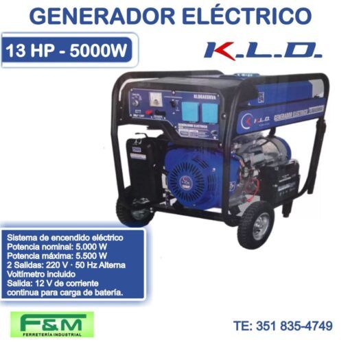 Generador Electrico Nafta 6kva-13hp 5000/5500 Watts - imagen 3