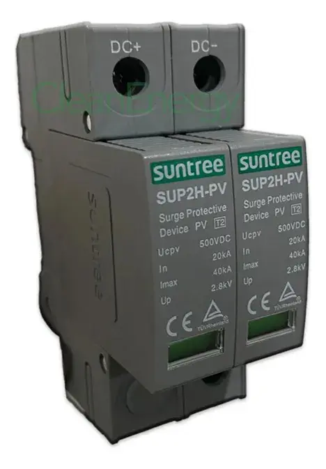 Descargador Sobretensiones CC 500V — Tipo II Suntree 40kA