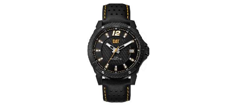 Reloj Pulsera Analogico Negro Malla Cuero Resistente al Agua - imagen 4