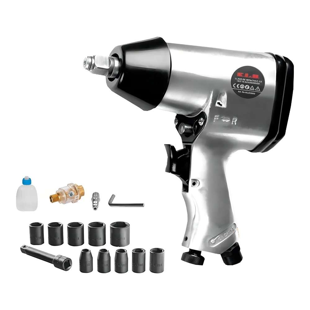 Llave Impacto Neumatico E.1/2 + Kit 16 Accesorios - imagen 2
