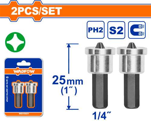 PUNTAS DE DESTORNILLADOR C/ LIMITADOR 2 PZ
