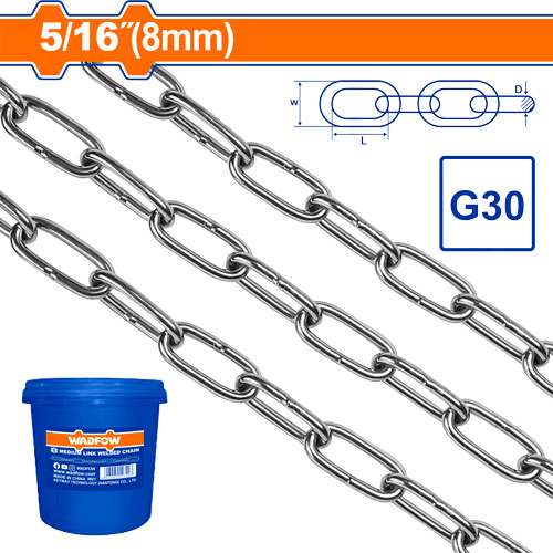 CADENA SOLDADA 5/16'' GRADO 30 (21 MTS)