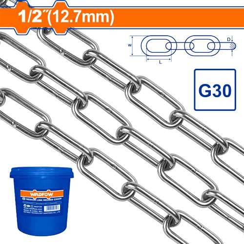 CADENA SOLDADA 1/2'' GRADO 30 (8 MTS)